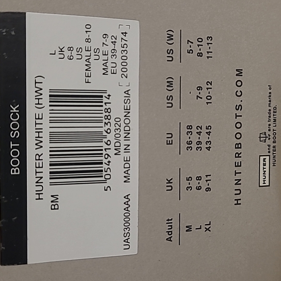 Cream Hunter boot socks large size. Free USA shipping. New with box. - Picture 2 of 4